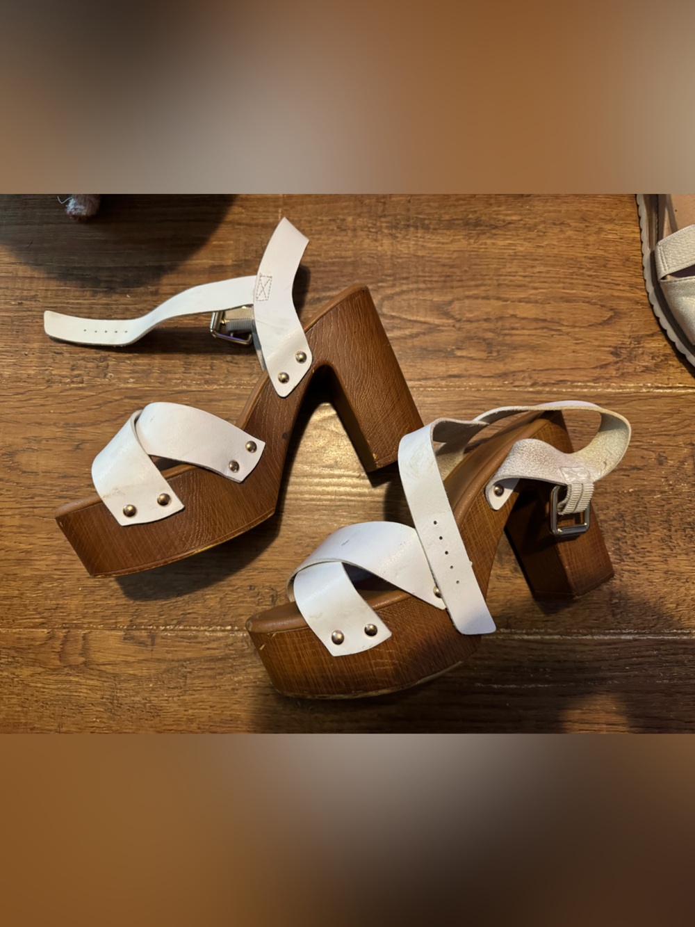 Women’s chunky heel Sandals 7 worn once